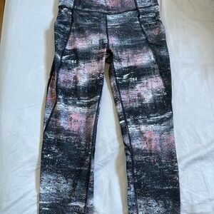 lululemon athletica Black and Pink Patterned Leggings